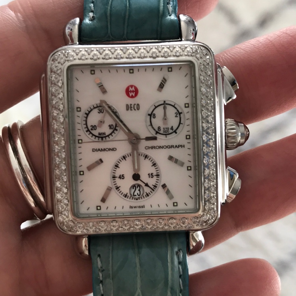 ✨LIKE NEW✨Michele Deco Watch w/Diamonds